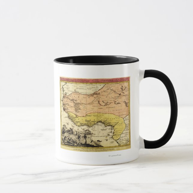 Taza África Occidental: Mapa panorámicoÁfrica Occidenta (Derecha)