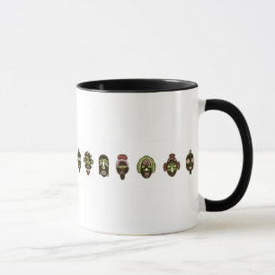 Taza africana de las máscaras