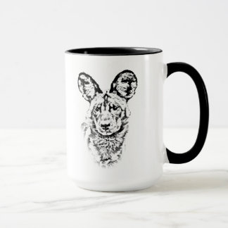 Taza africana del perro salvaje - serie de África