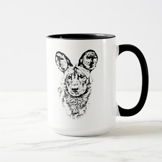 Taza africana del perro salvaje - serie de África (Derecha)
