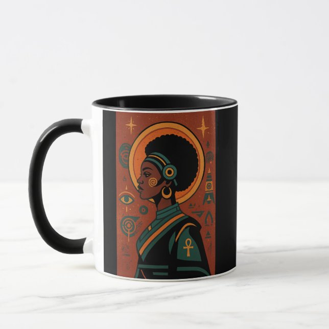 Taza Afrofuturismo y patrimonio - audaz afrocéntrico (Izquierda)