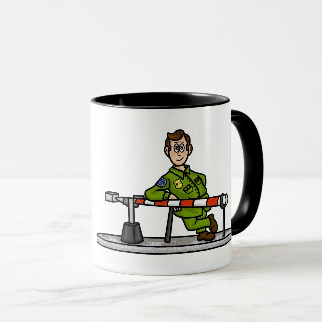 Taza Agente de la Patrulla Fronteriza en Barrier Mug (Anverso derecho)