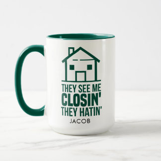 Taza Agente Inmobiliario Me Ven Cerrando Nombre del Age
