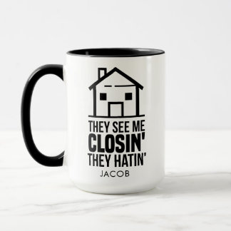 Taza Agente Inmobiliario Me Ven Cerrando Nombre del Age