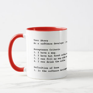 Taza ágil de los criterios de aceptación de la