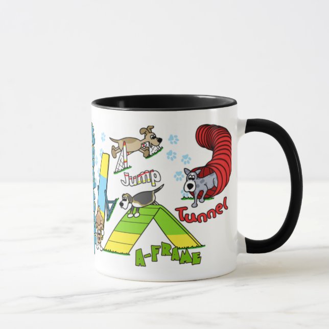Taza Agilidad del perro del dibujo animado (Derecha)