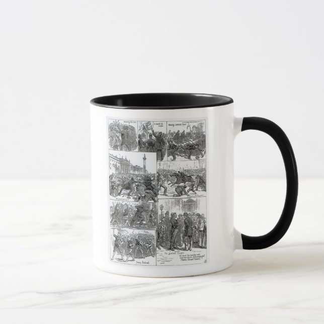 Taza Agitación irlandesa de la liga de la tierra (Derecha)