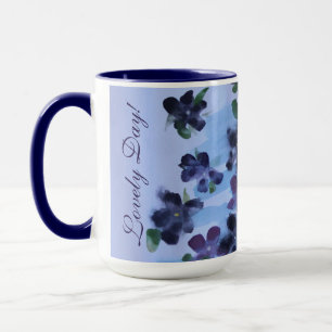 Taza Agradable día Mug de arte morado