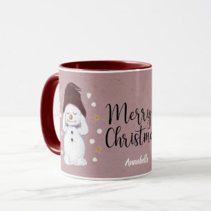 Taza Agradable fiesta de los Navidades rosados de Snowm