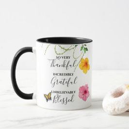 Taza Agradecidos, agradecidos, bendecidos guiones natur
