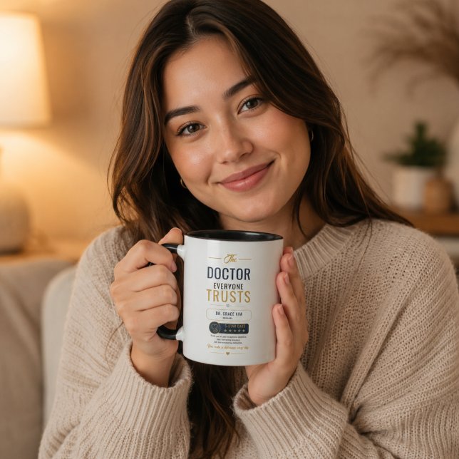 Taza Agradecimiento a Oncología de Médico de Confianza  (Elegant Trusted Doctor Oncology Appreciation Mug
)