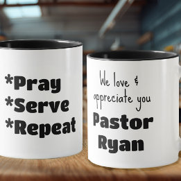 Taza Agradecimiento al Pastor Reza Sirve Repite Persona