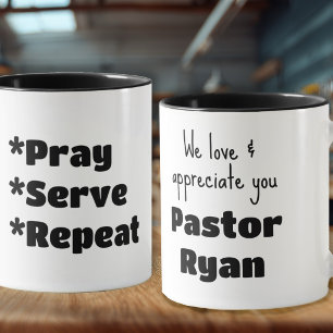 Taza Agradecimiento al Pastor Reza Sirve Repite Persona