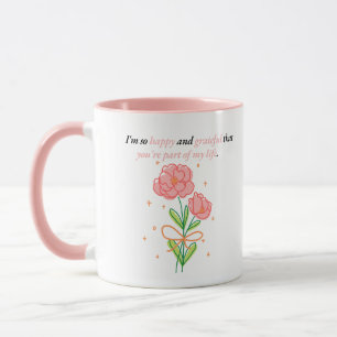 Taza Agradecimiento por su presencia en Mug