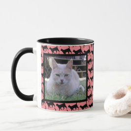 Taza Agrega la foto de tu gato y el nombre del gato Sil