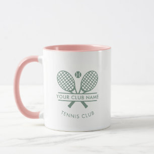 Taza Agregar Motivo de Raquetas de Tenis con Nombre de