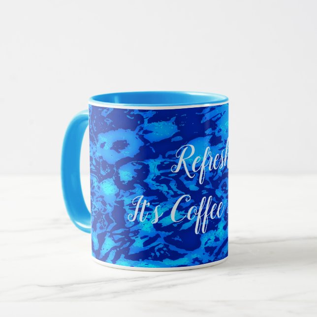 Taza Agua dulce Personalizar profunda de la Marina (Anverso izquierdo)