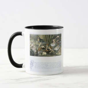 Taza Agua-Lirios y hadas del agua, ilustracion de