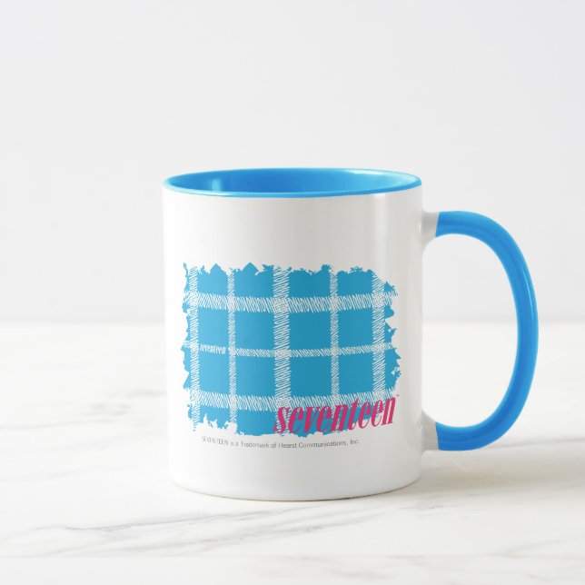 Taza Aguamarina 4 de la tela escocesa (Derecha)