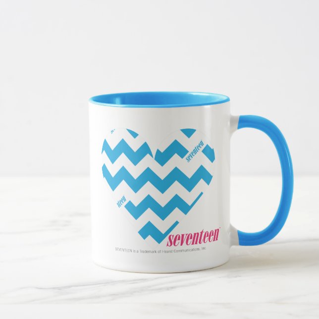 Taza Aguamarina 4 del zigzag (Derecha)