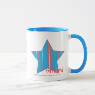 Taza Aguamarina fina 2 de las rayas