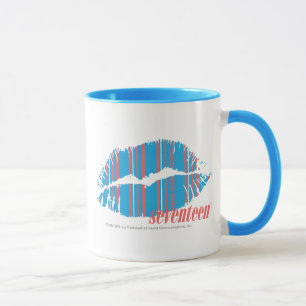 Taza Aguamarina fina de las rayas
