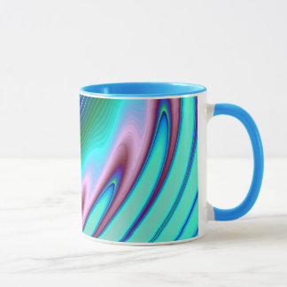 Taza Aguamarina que brilla intensamente del vidrio que
