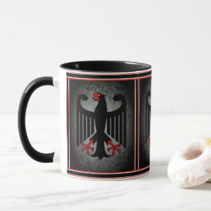 Taza Águila alemana, negra de la bandera alemana,