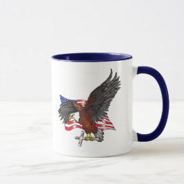 Taza Águila americana con cruz