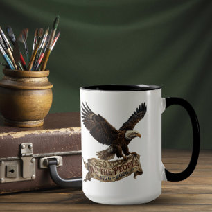Taza Águila Americana con Estandarte de 250 Años de Lib