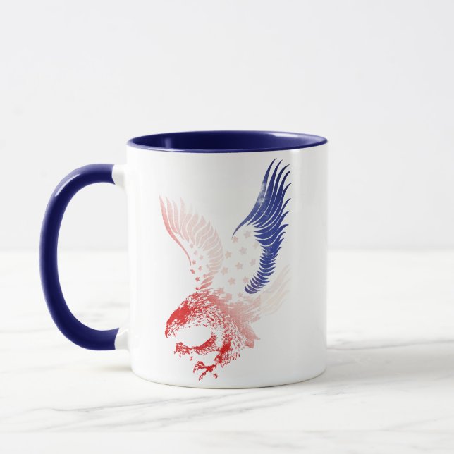 Taza Águila Bandera Patriótica Americana (Izquierda)