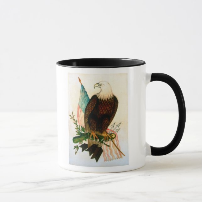 Taza Águila calva con la bandera (Derecha)