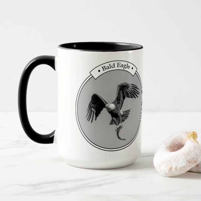 Taza Águila calva con pescado (Con donut)