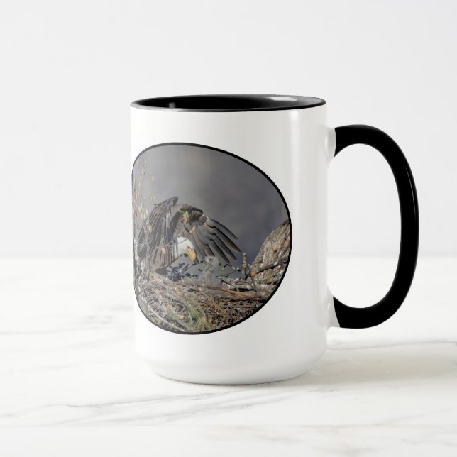Taza Águila calva con su bebé (Derecha)