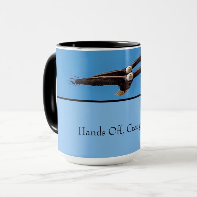 Taza Águila calva personalizable (Anverso izquierdo)