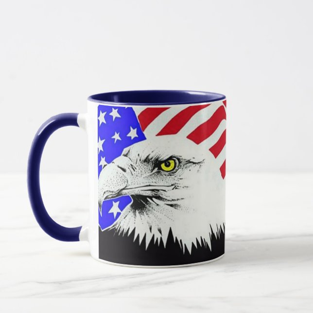 Taza Águila calva y bandera estadounidense (Izquierda)