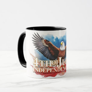 Taza Águila del 4 de Julio – Diseño de Arte Patriótico