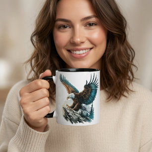 Taza Águila en Acuarela