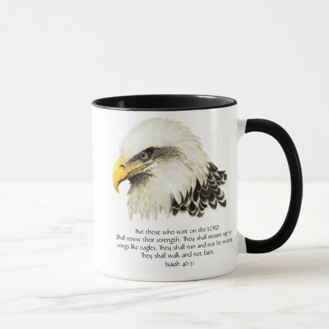 Taza Águila - Inspiradora - Escritura - Los que esperan (Derecha)