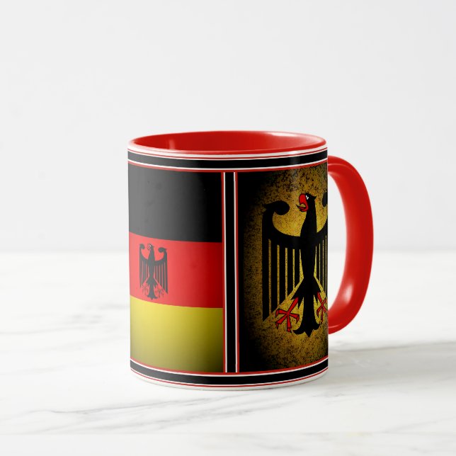 Taza Águila negra de la bandera alemana, Alemania 11oz (Anverso derecho)