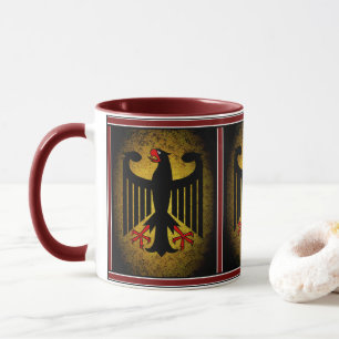 Taza Águila negra de la bandera alemana, Alemania 11oz