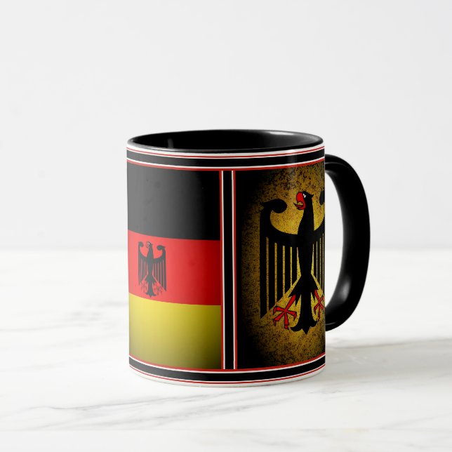 Taza Águila negra de la bandera alemana, Alemania 11oz (Anverso derecho)