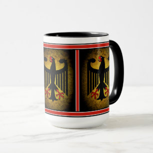 Taza Águila negra de la bandera alemana, Alemania 15 oz