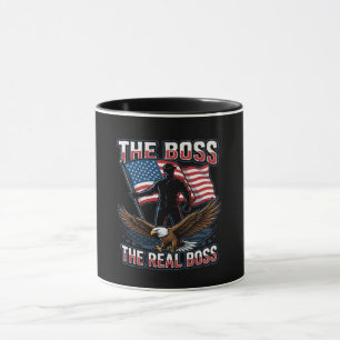 Taza Águila Patriótica Americana Diseño del Jefe Real