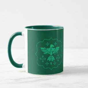 Taza Águila tribal azul verdoso