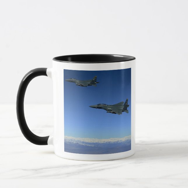 Taza Águilas de ataque F-15E de la Fuerza Aérea de los  (Izquierda)