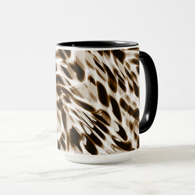 Taza Agujeros torcidos marrones en movimiento, oscuros  (Anverso derecho)