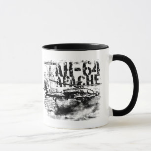 Taza AH-64 Apache 11 oz Ringer Mug