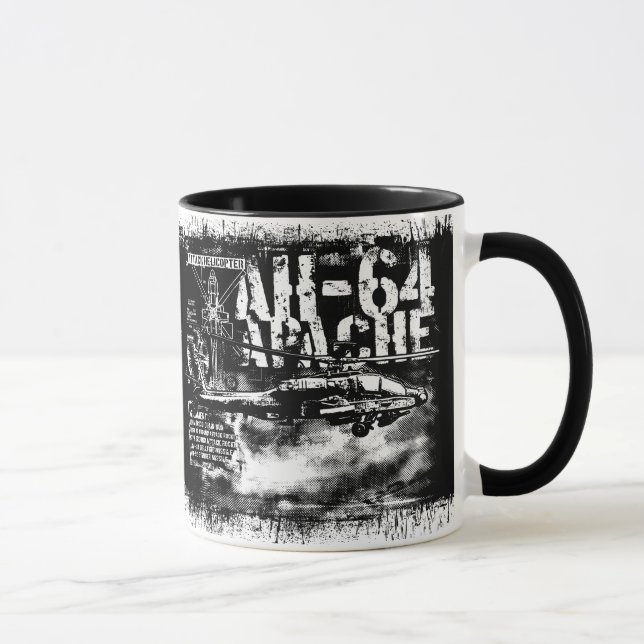 Taza AH-64 Apache 11 oz Ringer Mug (Derecha)