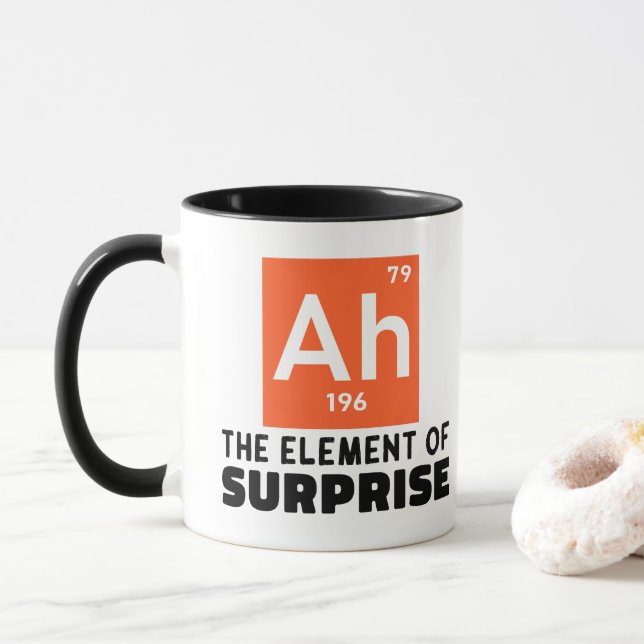 Taza Ah Elemento De Sorpresa Química Divertida Estudian (Con donut)